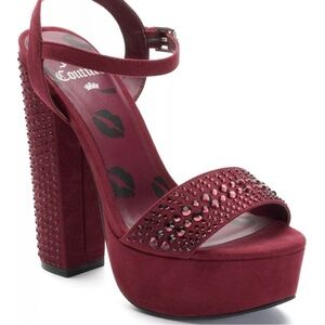 Juicy Couture Elegant Burgundy Platform Heels